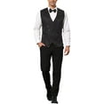 thumbnail image 2 of NOMADIC NOOK Men's Shiny Party Sequin Waistcoat Sleeveless Suit Vest with Bow Tie 2 Pack, 2 of 6