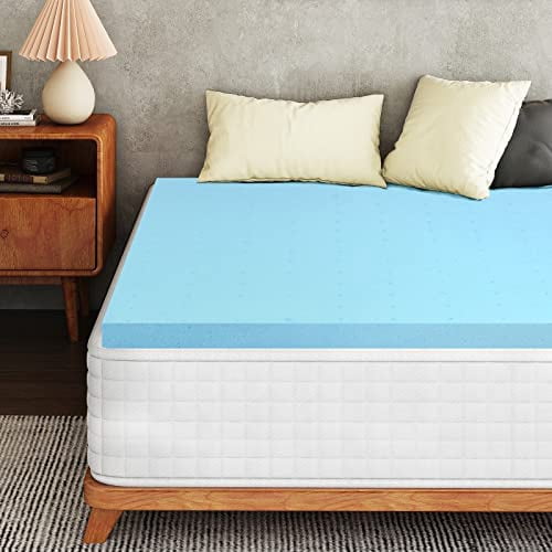 3 Inch Memory Foam Mattress Topper, GelInfused Cooling Bed Topper With