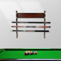 6 Sticks Pool Cue Rack Wall Mounted, Horizontal Storage, Billiard Cue Holder for Home Games Rooms