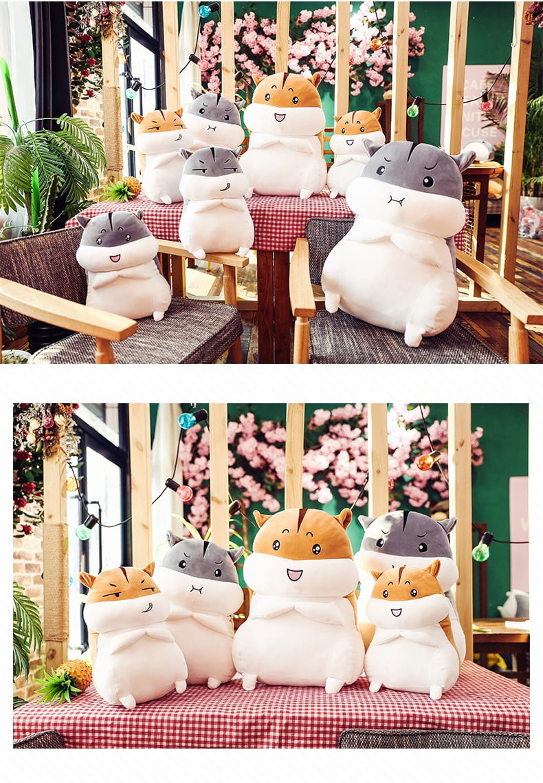 Plush Hamster Stuffed Animal Pillow Soft Cute Plush Toy Gift Decor Cozy Cushion