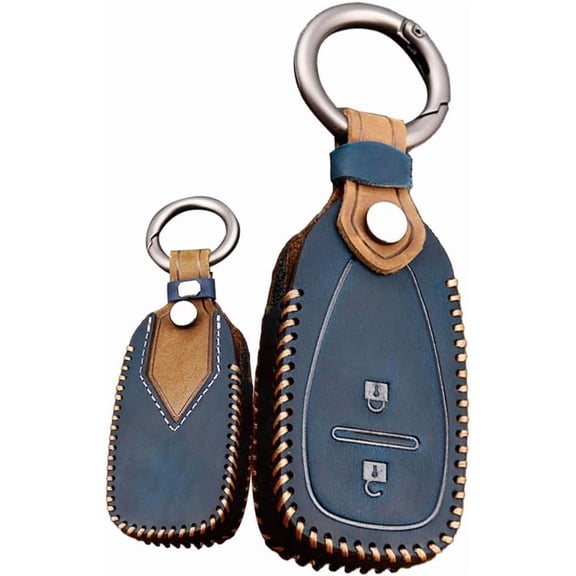 Key Fob Cover Compatible with Chevrolet Equinox Camaro Cruze Malibu Sonic Spark Traverse Trailblazer Trax Volt Blazer 2016-2021 4 Button Keychain Case Holder Protector,2 Button-blue