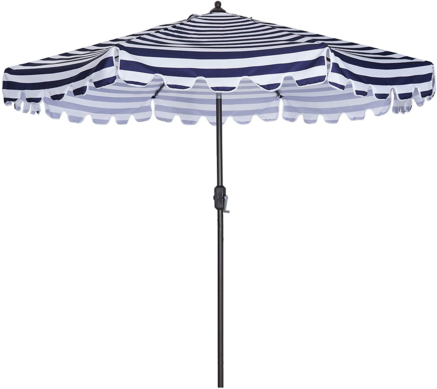 9ft Outdoor Patio Umbrella, Flap Market Table Umbrella with 8 Sturdy