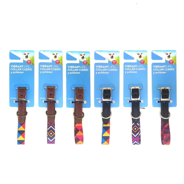 Collar Cuero Nylon Chica