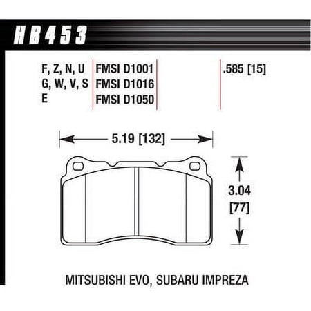 Hawk Brake HB453F.585, Performance Street Brake Pads 2010 Camaro Performanc
