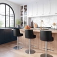 thumbnail image 2 of TOV Furniture Reagan Black and Silver Vegan Leather Adjustable Stool, 2 of 4