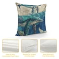 thumbnail image 4 of Throw Pillow Covers Home Decor Set of  Turtle Sea Animal Summer Vintage Painting Whale Leaf Fish Pillow Cases Decorative Inches Outdoor Cushion Couch Sofa Pillowcases, 4 of 5