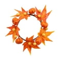 thumbnail image 4 of Anillo de Vela de Halloween, Coronas, Literatura de Uso Flexible Y Anillo de Vela de Hoja de Arce Artificial para Chimenea, Acción de Gracias, Hallowe, 4 of 9