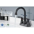 thumbnail image 2 of 2-Handle 4-Inch Oil Rubbed Bronze Bathroom Faucet, Centerset Bathroom Sink Faucets with Pop-up Drain and Supply Hoses, 2 of 8