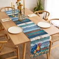 thumbnail image 3 of Sunflowers Chickens Table Runner - 90 Inch Long, Kitchen Dining Table Runner Dresser Scarves, Farms Animal Wooden Grain Cabin Farmhouse Decor for Coffee Tables Wedding Party Banquet, 3 of 8