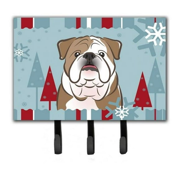 Carolines Treasures BB1715TH68 Winter Holiday English Bulldog Leash & Key Holder