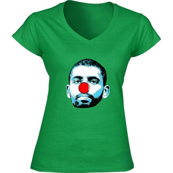 Celtics Kyrie Irving Clown LADIES V-NECK T-shirt