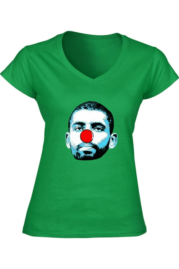 Celtics Kyrie Irving Clown LADIES V-NECK T-shirt