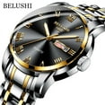 thumbnail image 2 of BELUSHI Top Brand Watch Men Stainless Steel Business Date Clock Waterproof Luminous Watches Mens Luxury Sport Quartz Wrist Watch, 2 of 7