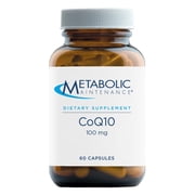 Metabolic Maintenance CoQ10 Capsules - 100mg CoenzymeQ10 with Vitamin C - Antioxidant, Immune, Energy + Cardiovascular Support (60 Capsules)
