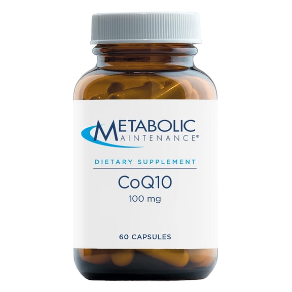 Metabolic Maintenance CoQ10 Capsules - 100mg CoenzymeQ10 with Vitamin C - Antioxidant, Immune, Energy Cardiovascular Support (60 Capsules)