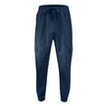 thumbnail image 4 of AWZXDE Men's Solid Color Jogger Work Pants with Drawstring Ankle and Multiple Pockets Utility Casual Trousers Navy,XL, 4 of 6
