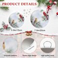 thumbnail image 6 of Welcome Sign for Front Door, Christmas Cardinal Round Metal Wall Art Wreaths, Pine Cone Winter Snowflake Xmas Outdoor Indoor Wall Hanging Sign for Porch Decor Housewarming Gifts 7.9 Inch, 6 of 8