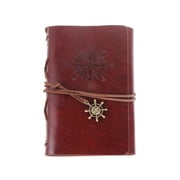 The Red Notebook Skechbook Leather Journal Girls Travel Diary Blank Loose Leaf