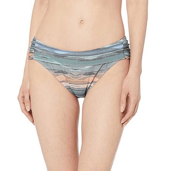 prAna womens Sirra Bottom, Granite Bonita, Swimsuit Bikini Bottom, Size Large