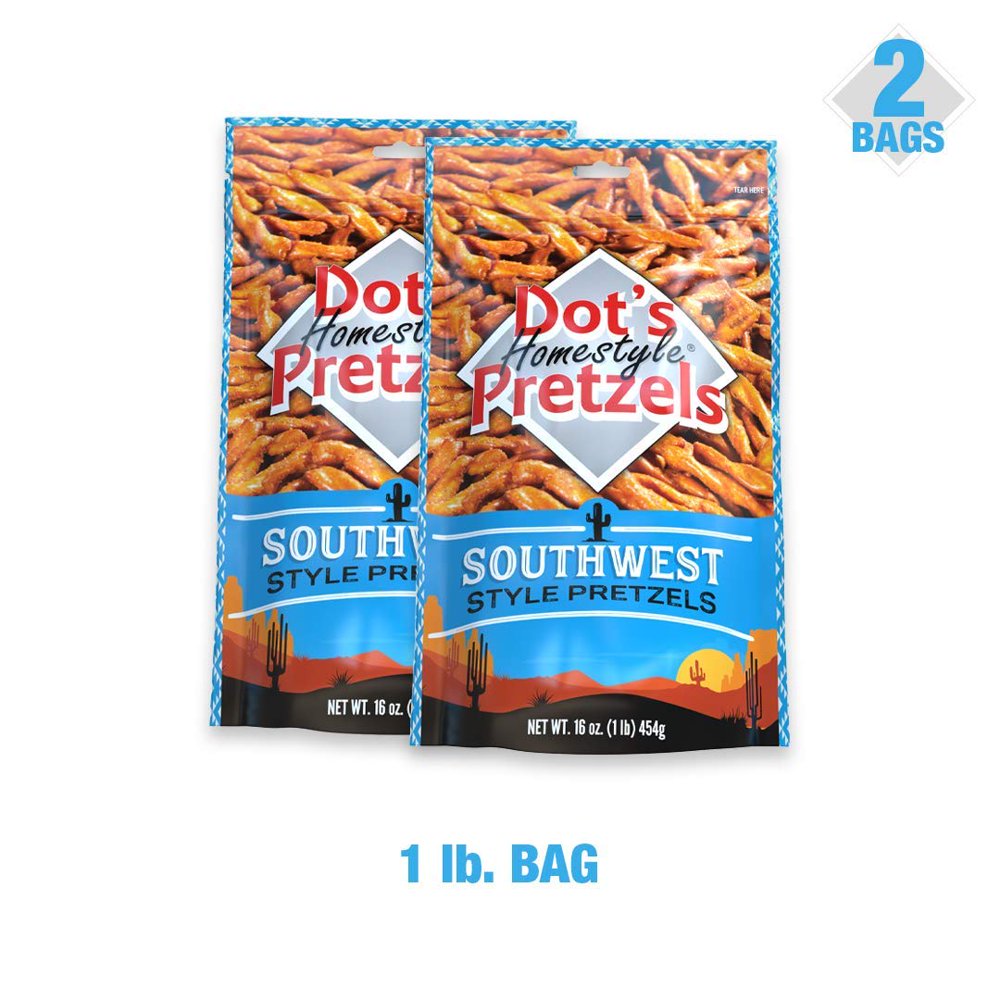 Dot's Homestyle Pretzels 1 lb. Bag (2 Bag) SOUTHWEST 16 oz. Unique