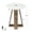 Natural Oak, variant on Fnova 19.68‑Inch Round Side End Table, Angled Multi‑Plank Wooden Base Side Table, for Living Room, Bedroom