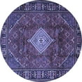 thumbnail image 1 of Ahgly Company Indoor Round Persian Blue Traditional Area Rugs, 3' Round, 1 of 4