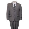 thumbnail image 1 of Mens Suits  Solid 2 Button Front Closure Interior Pick Stitching Boys Suits  Light Grey - 6, 1 of 1
