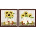 thumbnail image 1 of Great Art Now Fall Sunflowers by Tara Reed, 2 Piece Framed Art Set Each 13"W x 13"H, 1 of 4