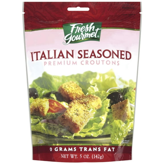 Fresh Gourmet Italian Seasoned Croutons, 5oz Resealable Bag, Ready-To-Eat