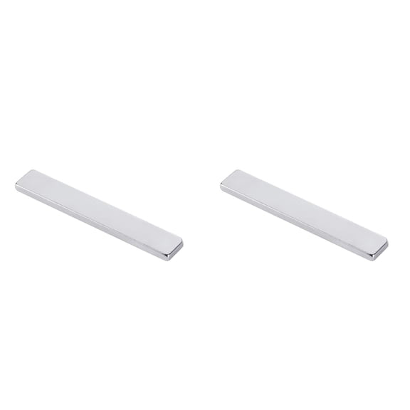 ZTTD Neodymium Magnet, 2 Pcs Silver Super Strong Magnets Bar, Waterproof Heavy Duty Magnet with Adhesive Backing, Rare Earth Small Magnet Strips for Fridge, DIY, Craft, Science - 60x10x3 mm