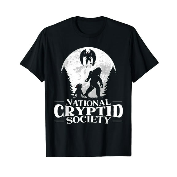 National Cryptid Society UFO Extraterrestrial Believer Black T-Shirt