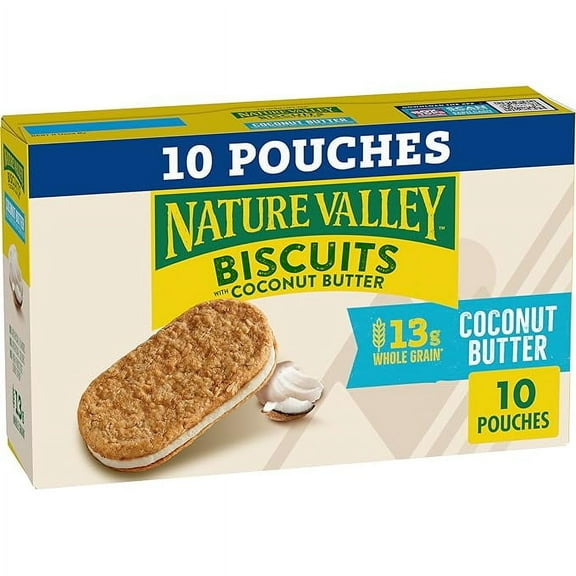 1x Nature Valley Biscuit Sandwiches, Coconut Butter, Snack Bars, 10 Bars, 13.5 oz