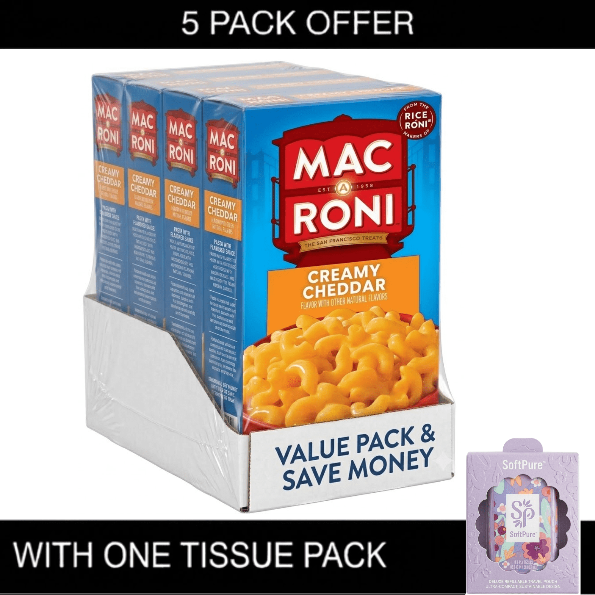 Mac a Roni Pasta Mix Creamy Cheddar, 5.9 oz Boxes