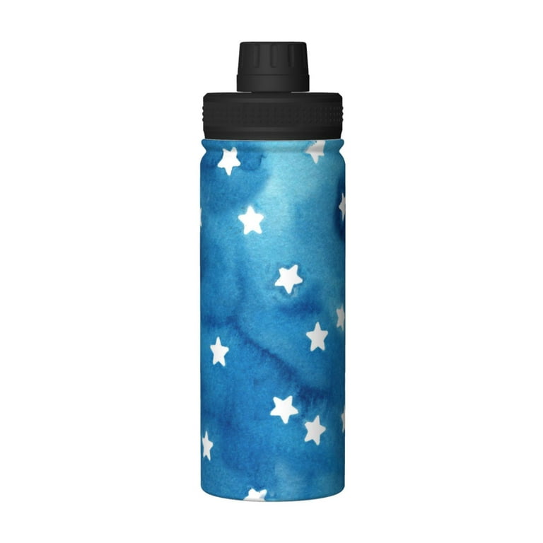 Tal Stainless Steel Tall Boy Water Bottle 18 oz, Blue Leaf
