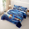 thumbnail image 3 of Erosebridal Blue Fast Car Twin Quilt Set for Boys,Car Theme Twin Coverlet Set for Teens, 3 of 7
