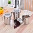 thumbnail image 4 of Stainless Steel Kitchen Food Storage Container (Sugar, Tea, Coffee Bean Canister with Clear Lid and Latch), 4 of 8