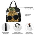 thumbnail image 4 of Easygdp Pineapple With Black Glasses Bolsa Térmica Premium - Tela Oxford Impermeable, Gran Capacidad, Bolsillo Frontal, Unisex para Trabajo, Escuela, Actividades al Aire Libre y Picnics, 4 of 8