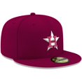 thumbnail image 3 of Men's New Era Cardinal Houston Astros White Logo 59FIFTY Fitted Hat, 3 of 6