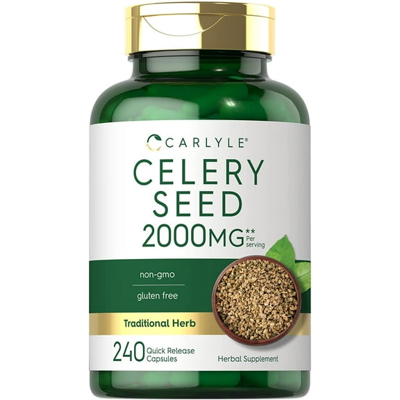 Celery Seed Extract | 2000mg | 240 Capsules for Men and Women | by Carlyle