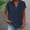 Navy, variant on Linen Tops for Women V Neck T Shirts Womens Summer Tops Button Up T-shirts Muslin Shirt Gauze Shirts Short Sleeve Tops Women Clothing Women's Tops, Tees & Blouses Casual Tshirts Pink 2XL