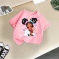 thumbnail image 5 of Tfken Toddler Girl Kids T-Shirts Crew Neck Short Sleeve Tops Cartoon Character Print Quick Dry Quick Dry Girls Tee Pink Size 3-4 Years, 5 of 5