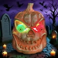 thumbnail image 6 of YIKA Halloween Decoration Halloween Horror Pumpkin Mask Glowing Makeup Funny Cosplay Scary Props Halloween Ornaments, 6 of 9