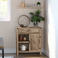 thumbnail image 6 of HomCom Rustic Barn Door Storage Cabinet Modern Farmhouse Buffet Sideboard for Kitchen & Dining Room, 6 of 9