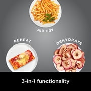 Ninja Pro 3-in-1 Air Fryer, XL 5-Qt Basket, 3 Functions, Air Crisp Technology, Non-Stick, Crisper Plate, AF140WMWH White