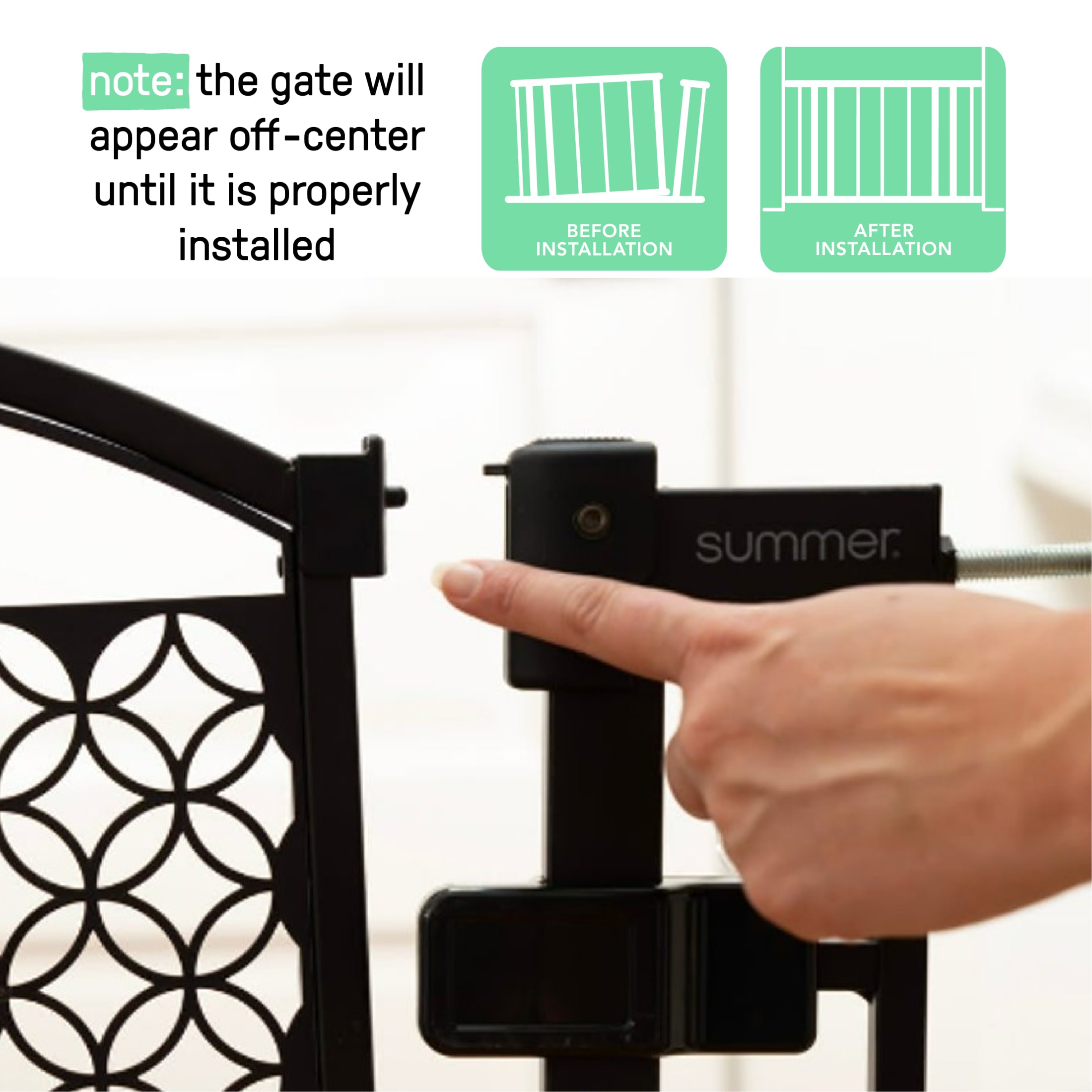 Ingenuity Modern Home Walk-Thru Safety Gate, 28-42", Gray photo 6