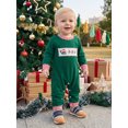 thumbnail image 4 of Cenuakty Baby Boy Christmas Romper Embroidery Long Sleeve Crew Neck Bodysuit, 4 of 9