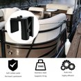 Adjustable Boat Bumper Holder Square Tube Stainless Steel Clip with ...