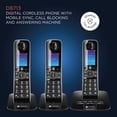 thumbnail image 5 of Teléfono inalámbrico Motorola Voice D8713 con 3 auriculares y Bluetooth, 5 of 5