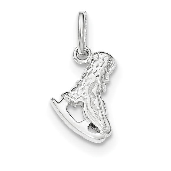 Sterling Silver Polished Ice Skate Charm QC8865 (mm x mm)