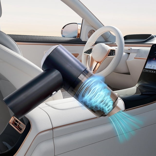 YIMWNYI Car Vacuum Cleaner, Wireless Handheld Vacuum, Strong Suction, Mini Portable Vacuum for Car and Home Cleaning, Compact Design, Lightweight Cordless Vacuum for Stains and Debris